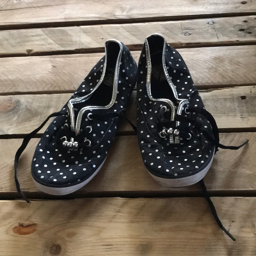 The Children’s PLACE Girls Canvas Polka Dot Shoes Size 5